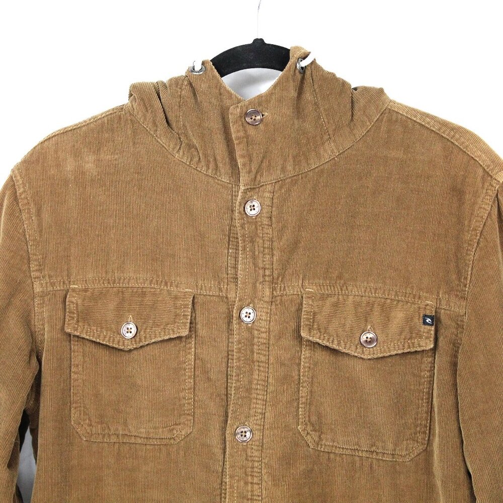 Rip Curl Corduroy Jacket With Hoodie Button Closu… - image 2